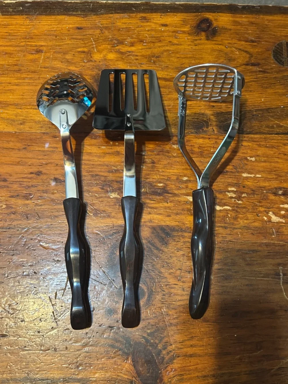 3 Cutco Cooking Utensils Reg.$213 Slotted Spoon, Slotted Spatula, Potato Masher
